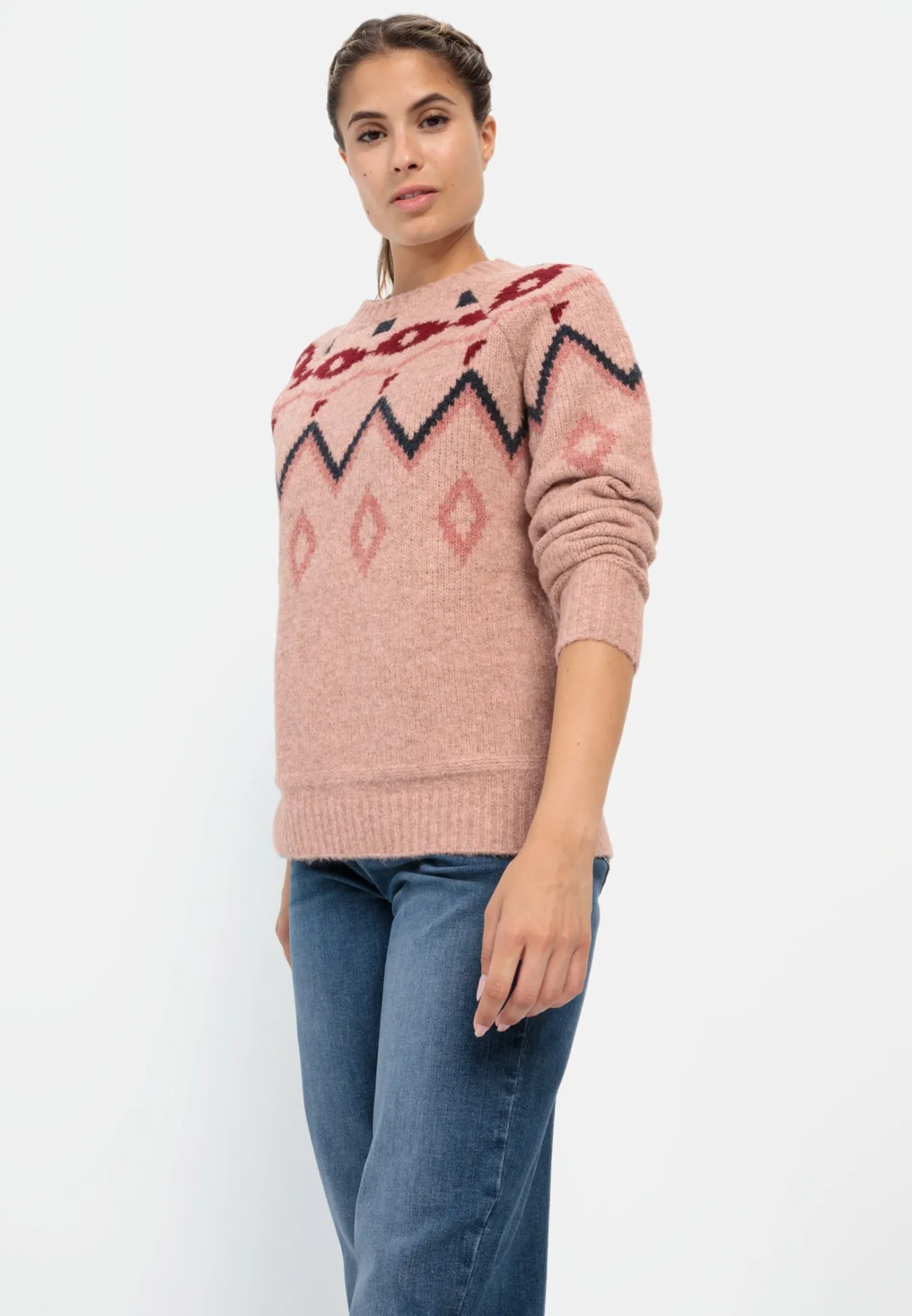 Damen Camel Active Pullover & Cardigans^Strickpullover mit Norwegermuster