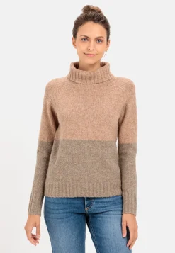 Damen Camel Active Pullover & Cardigans^Strickpullover mit Rollkragen