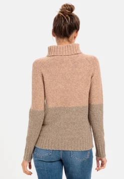 Damen Camel Active Pullover & Cardigans^Strickpullover mit Rollkragen