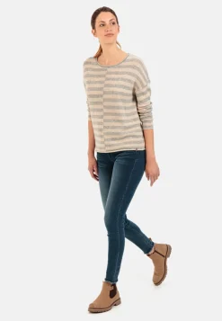 Damen Camel Active Pullover & Cardigans^Strickpullover mit Streifenmuster