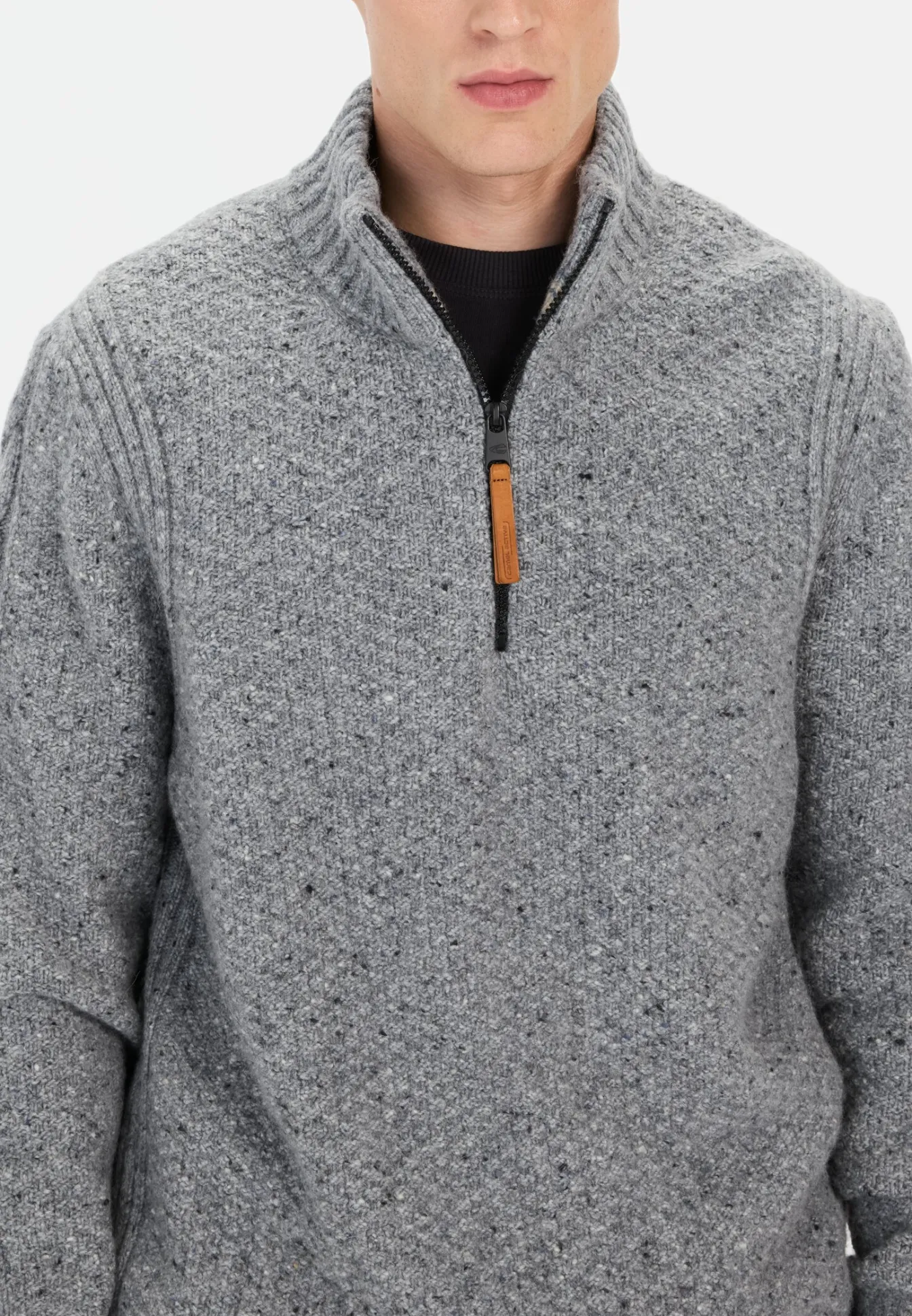 Herren Camel Active Pullover & Cardigan^Strickpullover mit Troyer-Kragen