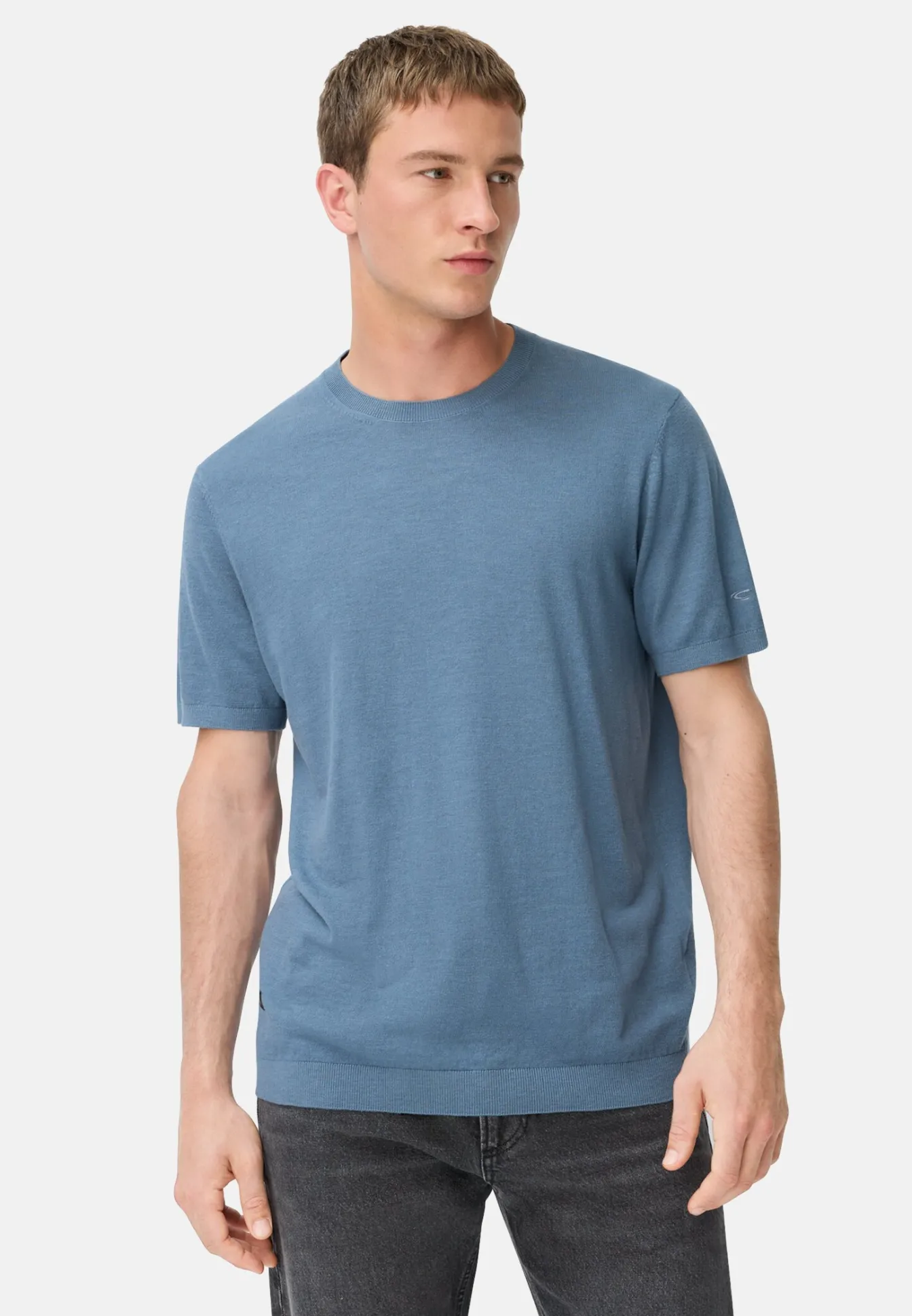Herren Camel Active T-Shirts & Polos^Strickshirt aus reiner Baumwolle