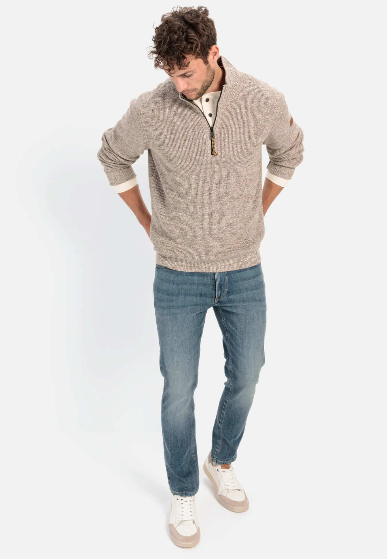 Herren Camel Active Pullover & Cardigan^Stricktroyer aus Baumwollmix