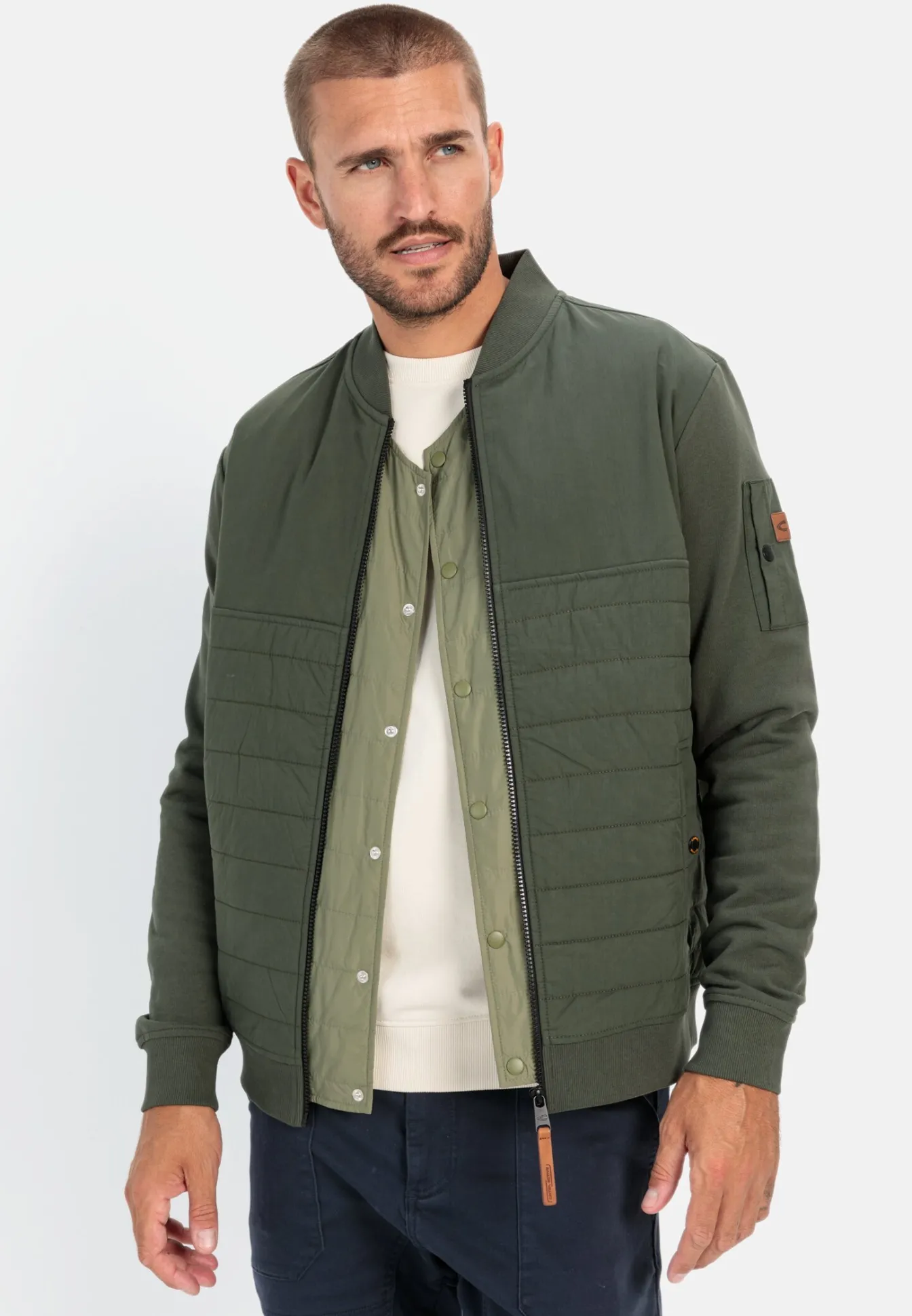 Herren Camel Active Sweatshirts & Hoodies^Sweatjacke mit Bomberkragen