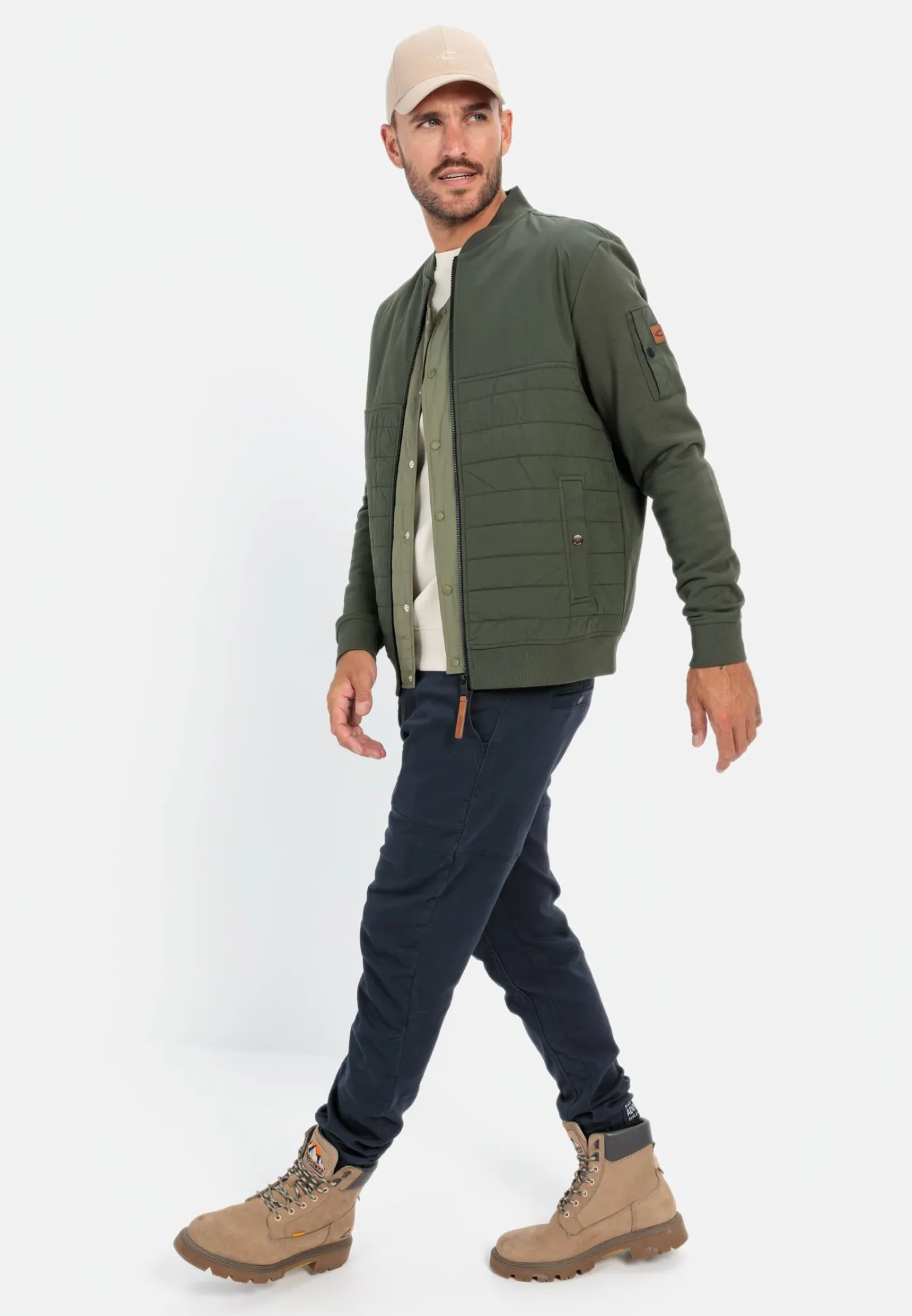 Herren Camel Active Sweatshirts & Hoodies^Sweatjacke mit Bomberkragen