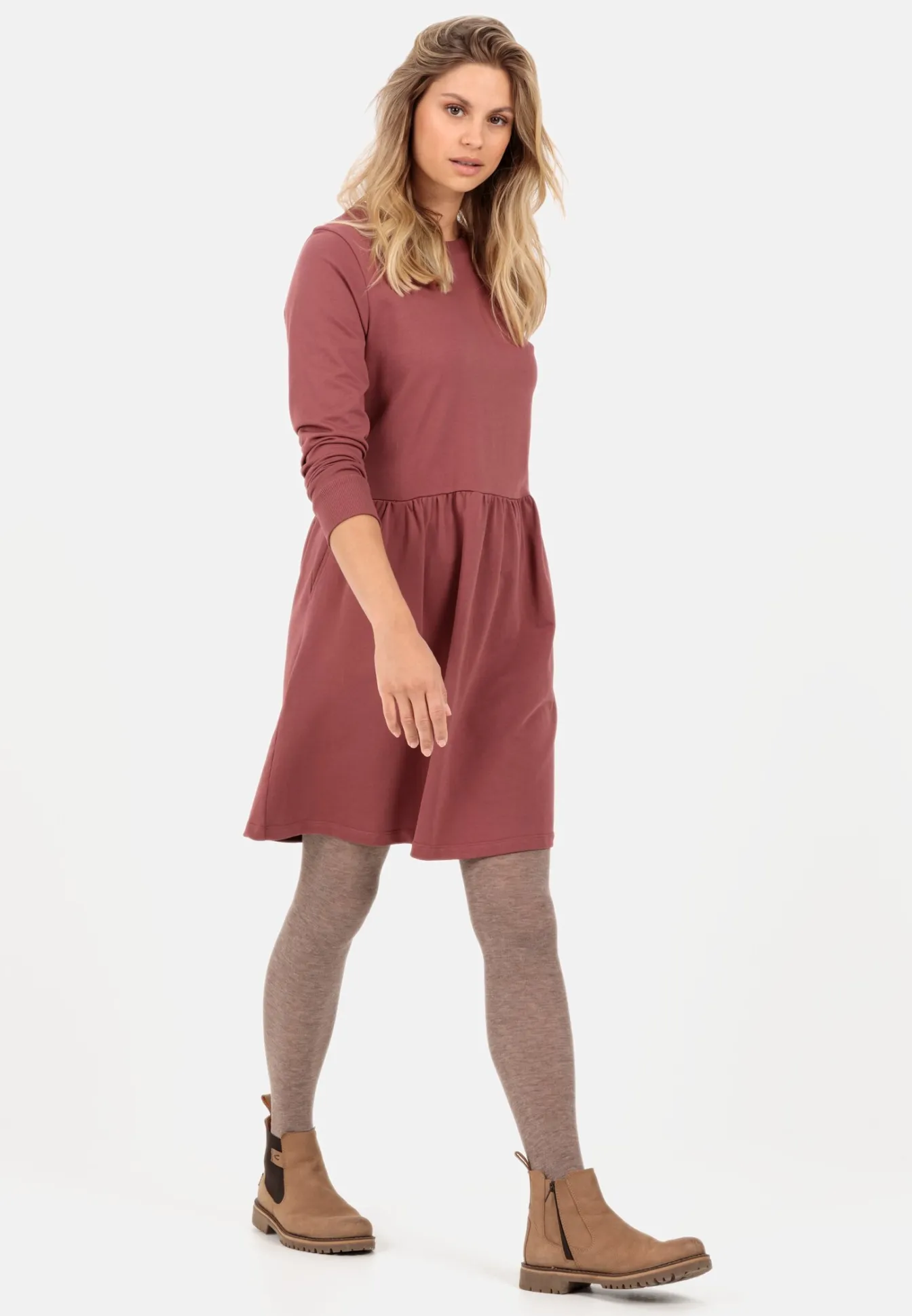 Damen Camel Active Kleider^Sweatkleid aus Organic Cotton