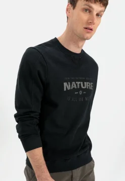 Herren Camel Active Sweatshirts & Hoodies^Sweatshirt mit Print aus reiner Baumwolle