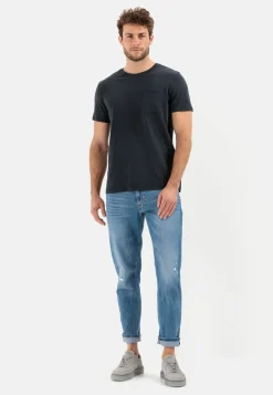 Herren Camel Active Jeans^Tapered Fit Destroyed Jeans mit Smartphone Tasche