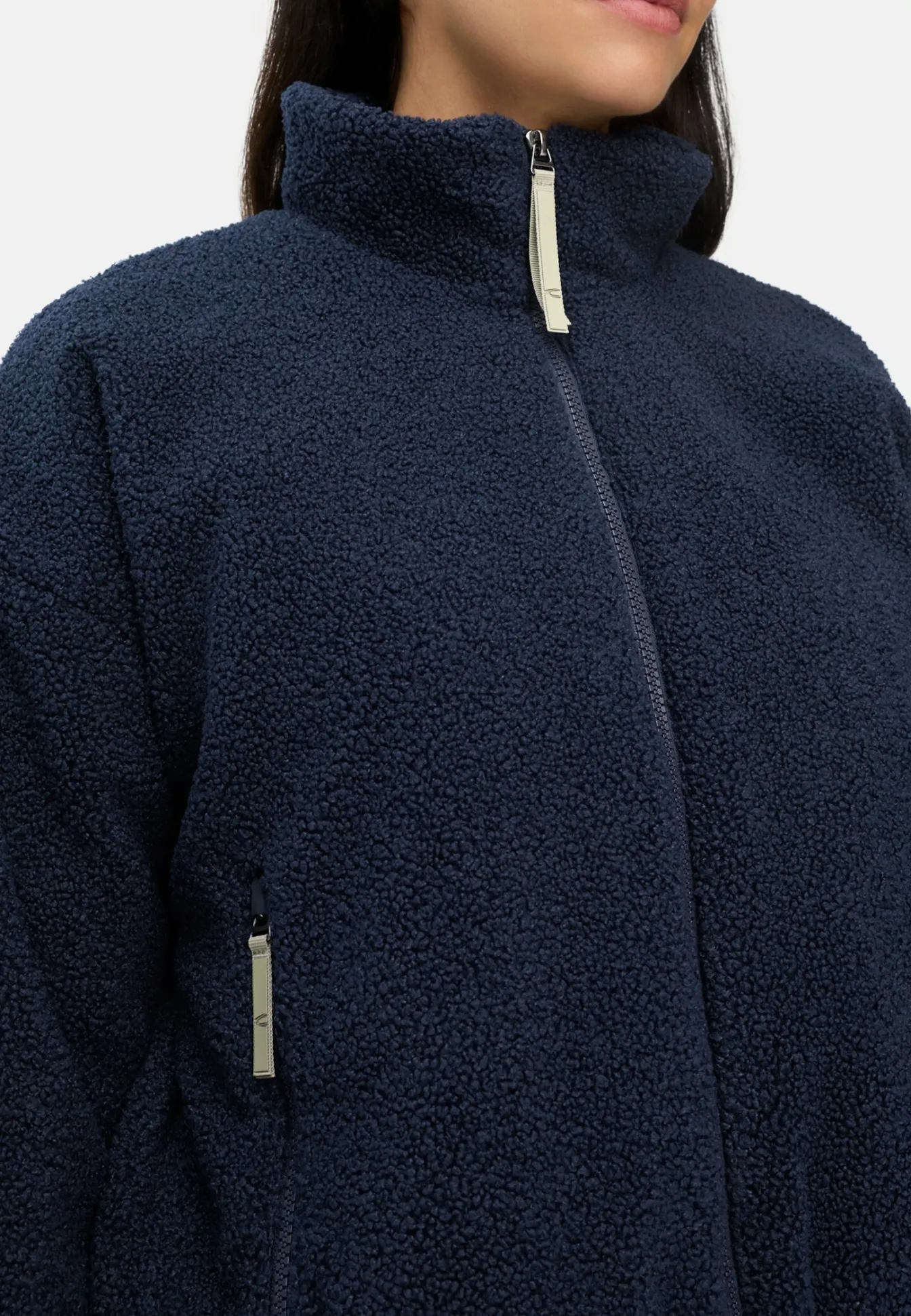 Damen Camel Active Jacken & Westen^Teddy Blouson mit Stehkragen und 2-Wege-Reißverschluss