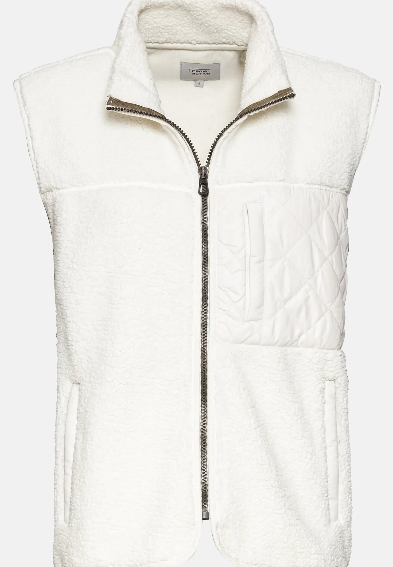 Damen Camel Active Jacken & Westen^Teddy Fleeceweste mit Stehkragen
