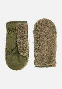 Damen Camel Active Handschuhe^Teddy Handschuhe in einem Materialmix