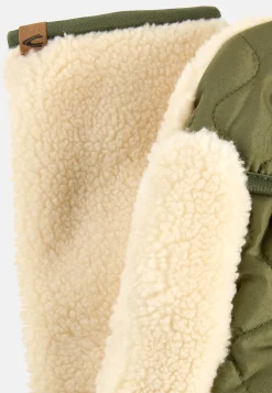 Damen Camel Active Handschuhe^Teddy Handschuhe in einem Materialmix