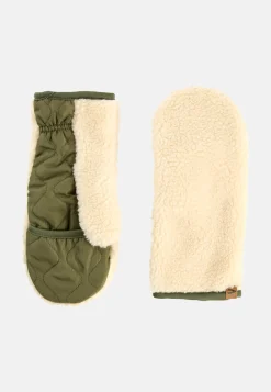 Damen Camel Active Handschuhe^Teddy Handschuhe in einem Materialmix