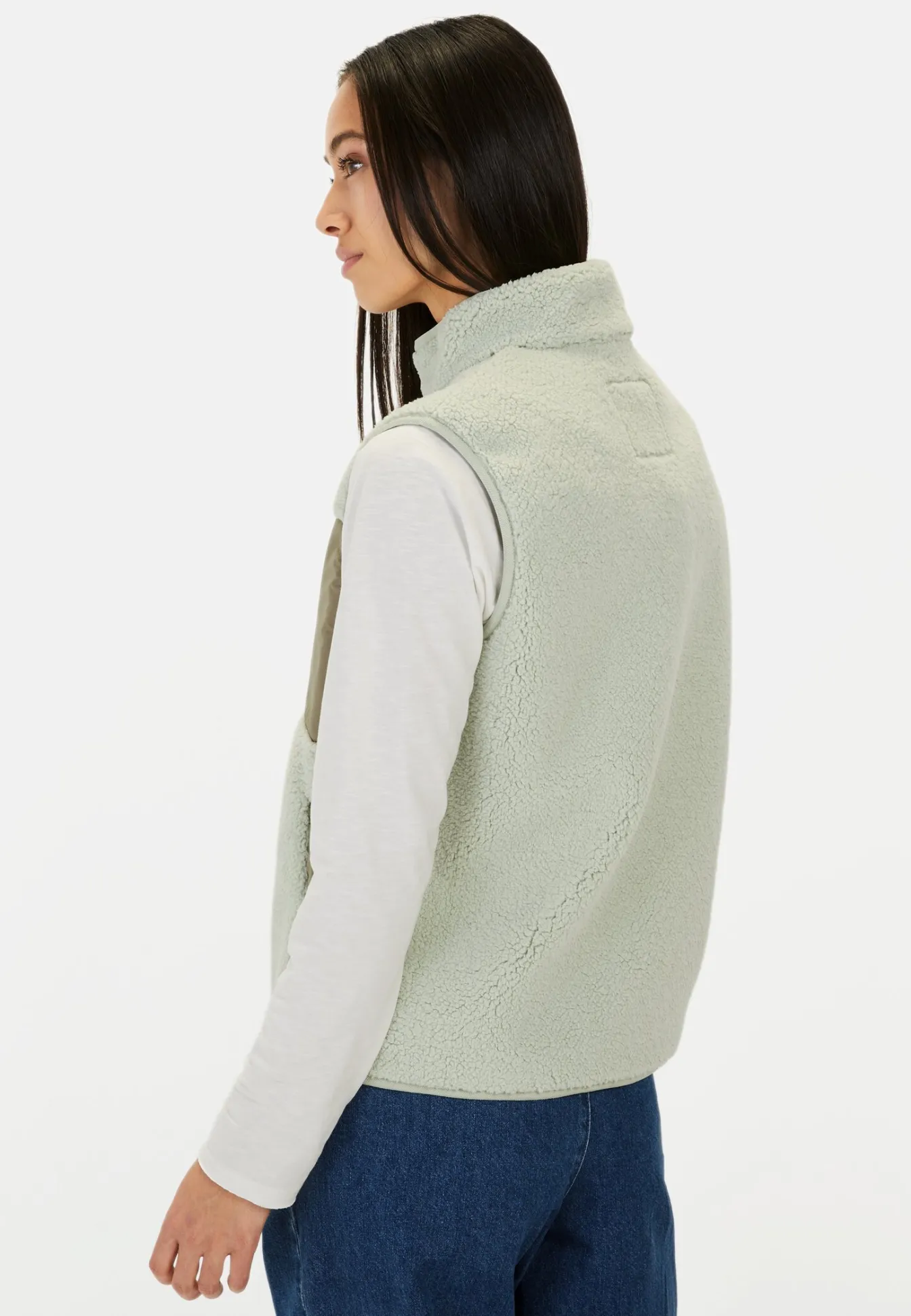 Damen Camel Active Jacken & Westen^Teddy Weste mit Stehkragen