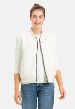 Damen Camel Active Jacken & Westen^Teddy Weste mit Strickbündchen