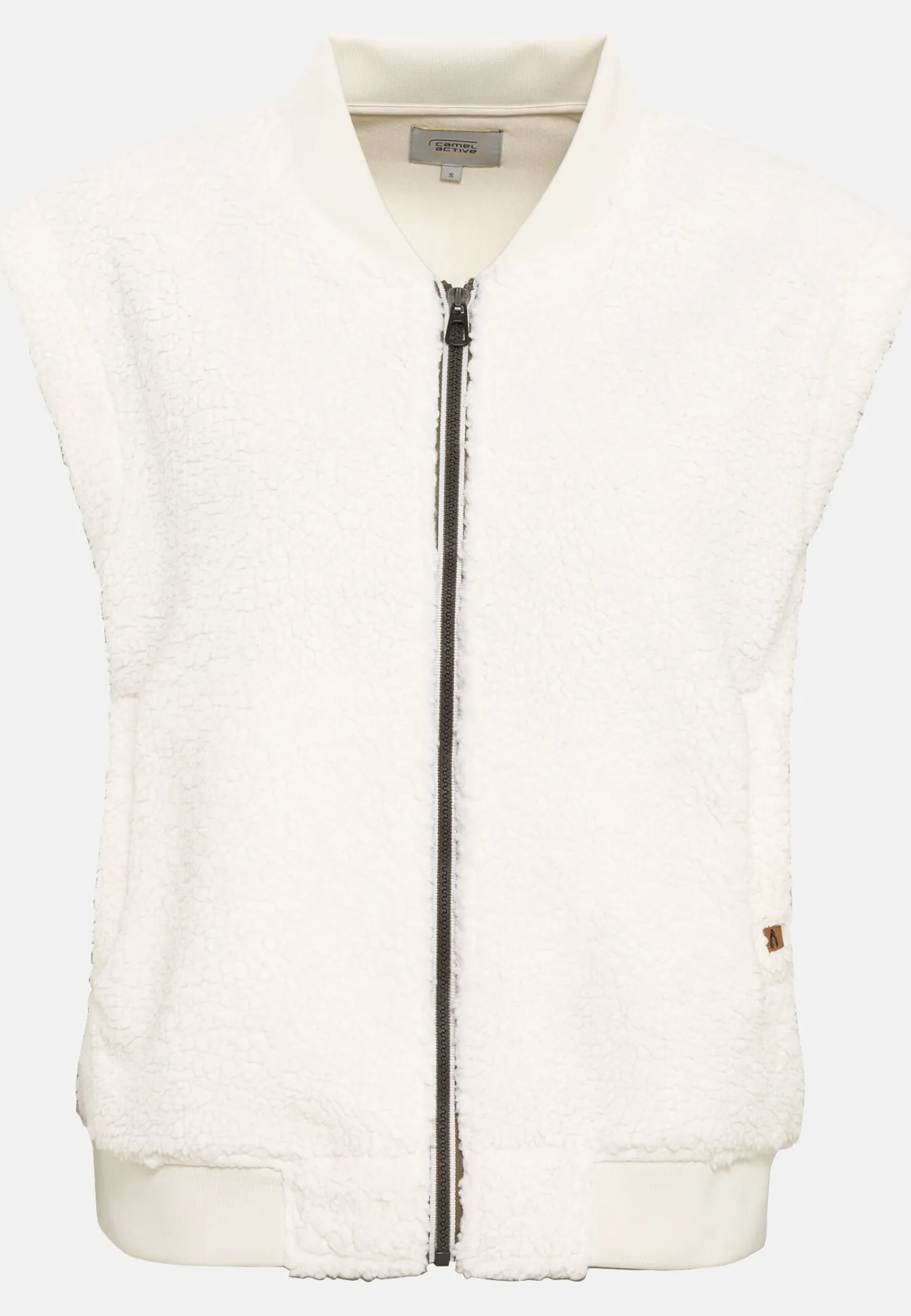 Damen Camel Active Jacken & Westen^Teddy Weste mit Strickbündchen