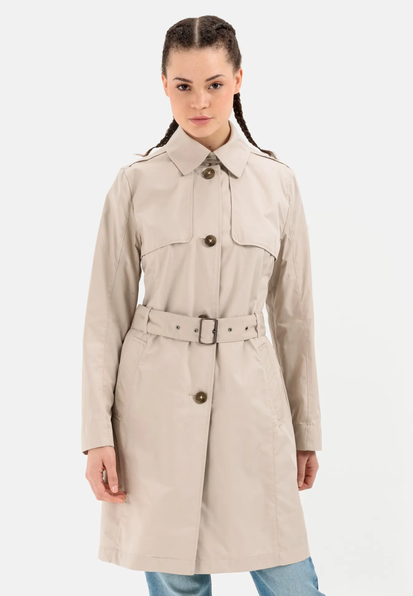 Damen Camel Active Jacken & Westen^Trenchcoat aus einem Baumwollmix