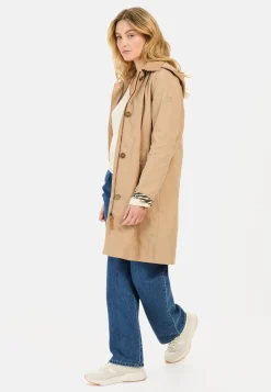 Damen Camel Active Jacken & Westen^Trenchcoat aus gewachster Baumwolle