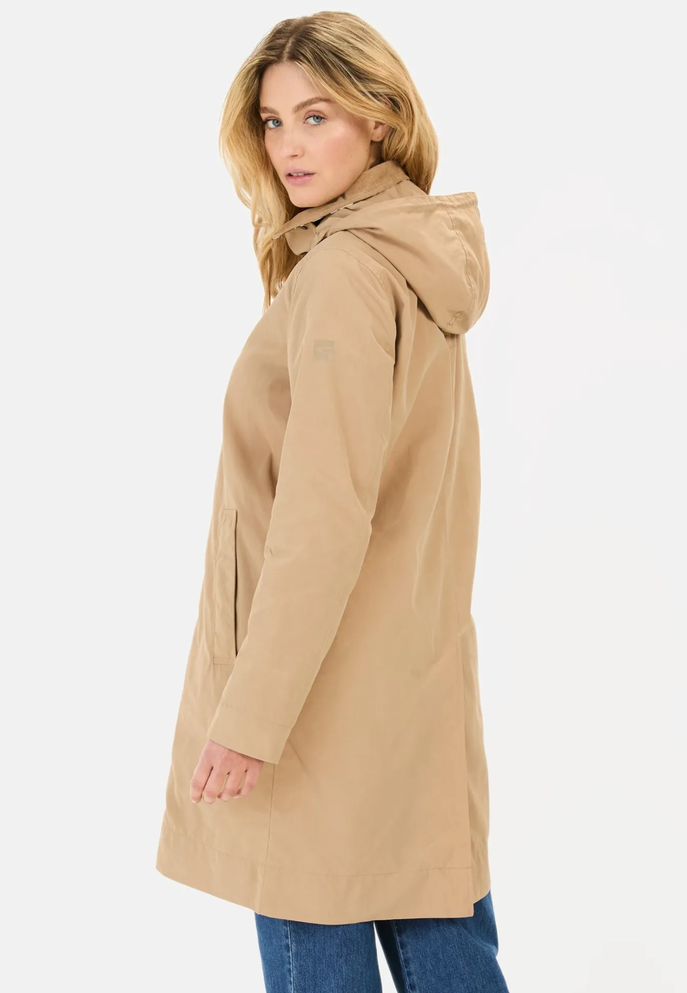 Damen Camel Active Jacken & Westen^Trenchcoat aus gewachster Baumwolle