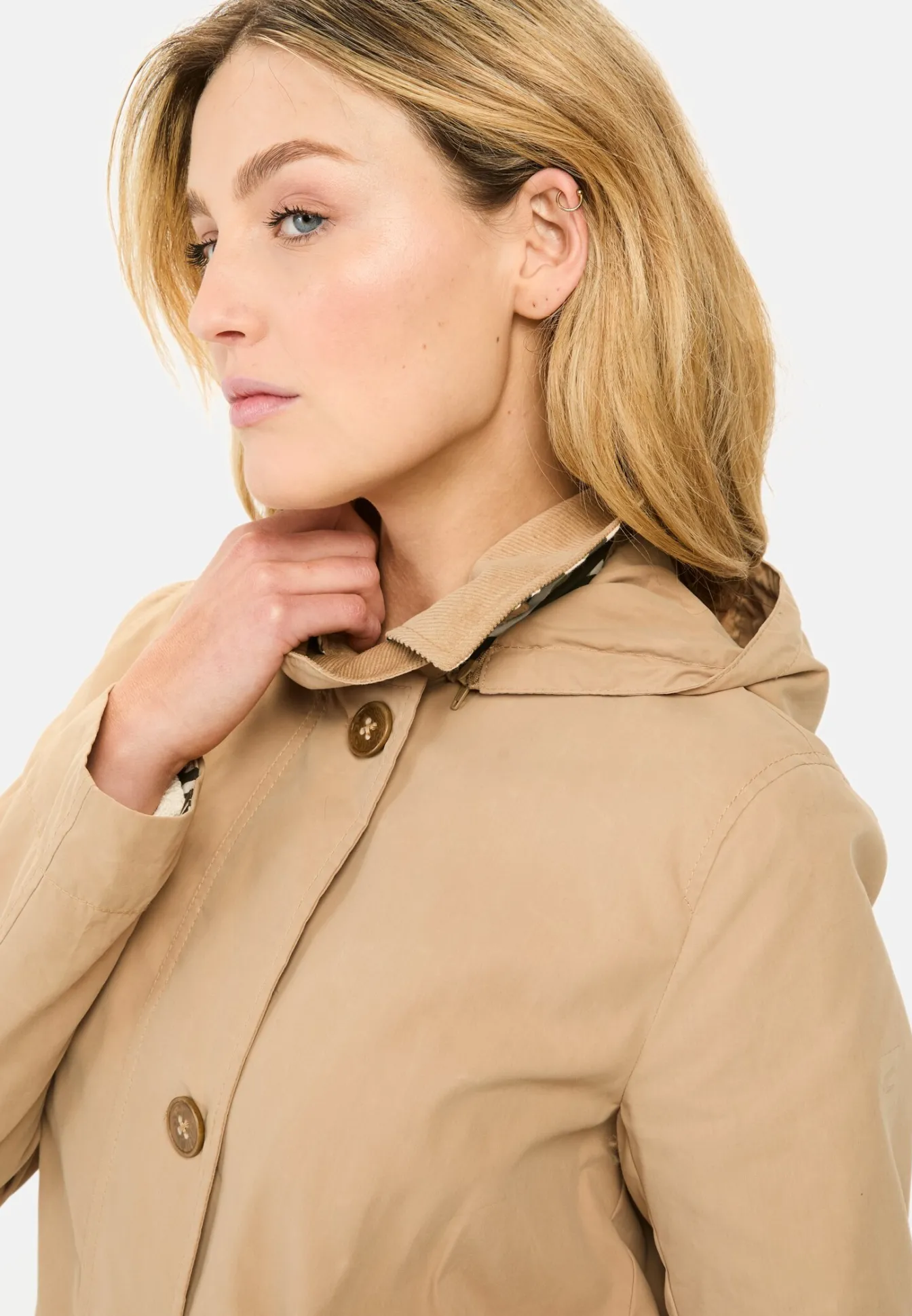Damen Camel Active Jacken & Westen^Trenchcoat aus gewachster Baumwolle