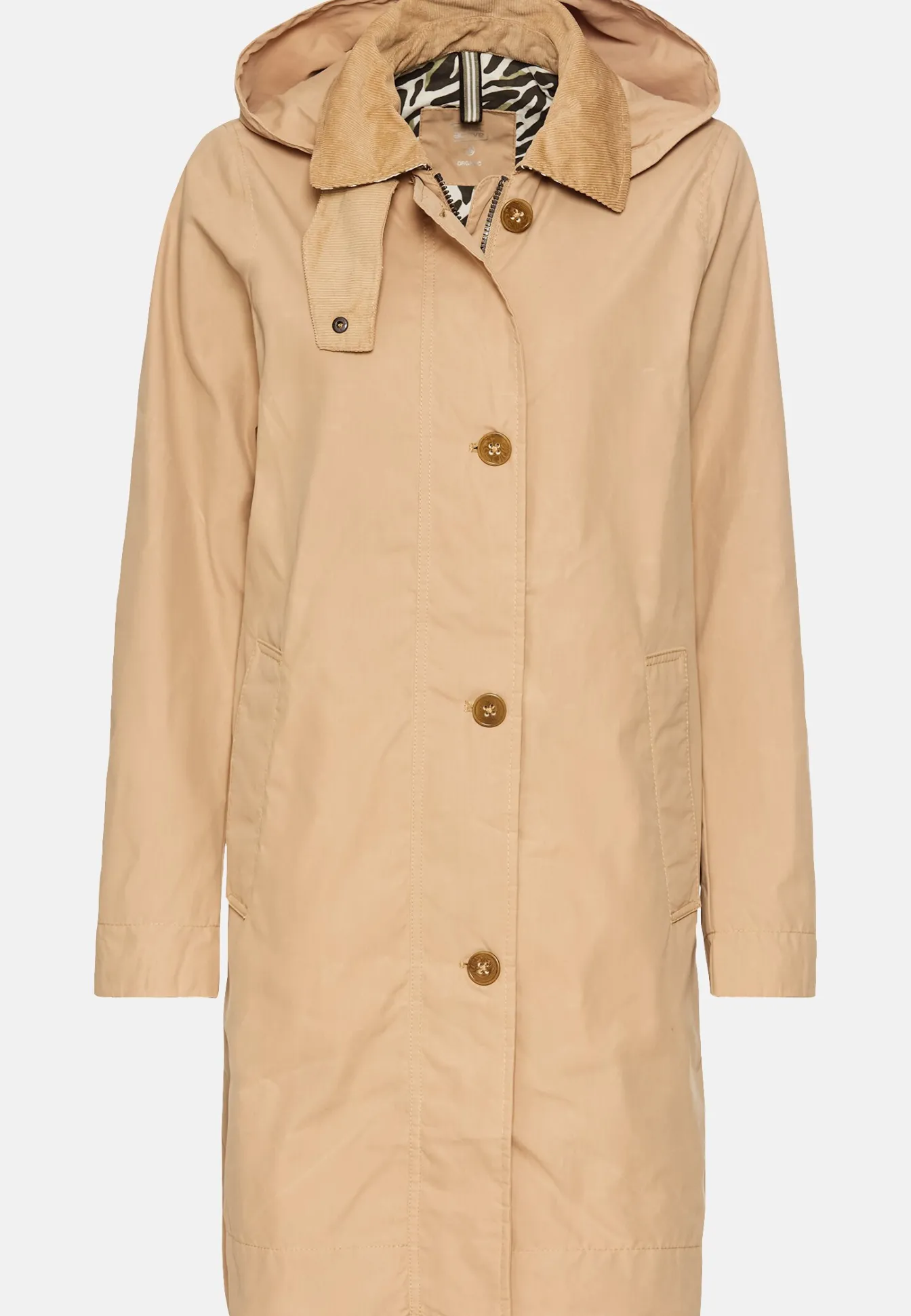 Damen Camel Active Jacken & Westen^Trenchcoat aus gewachster Baumwolle