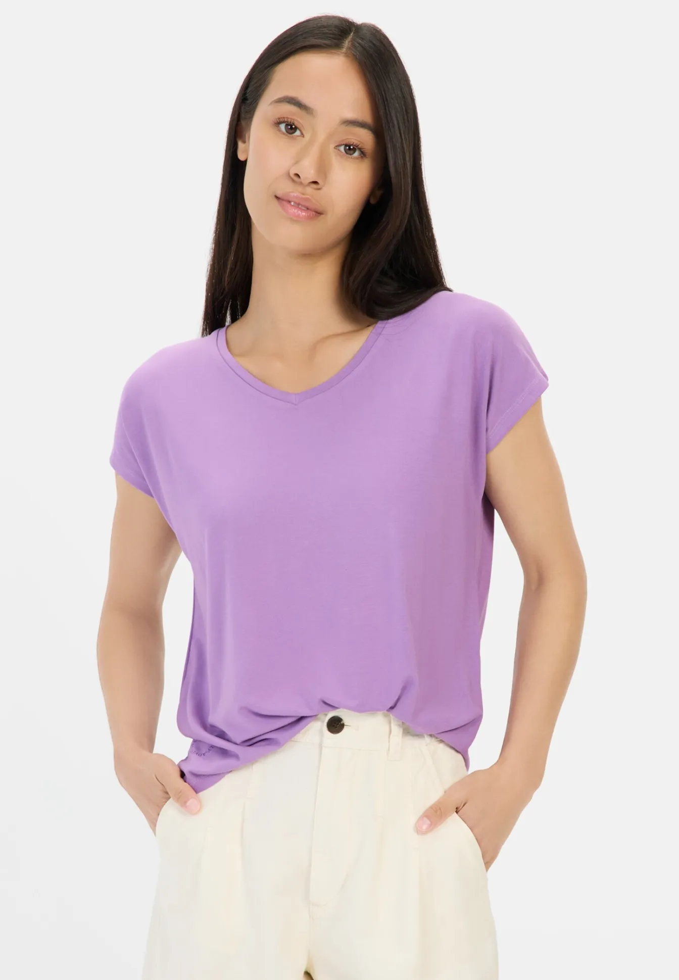 Damen Camel Active T-Shirts & Polos^T-Shirt aus elastischer Viskose