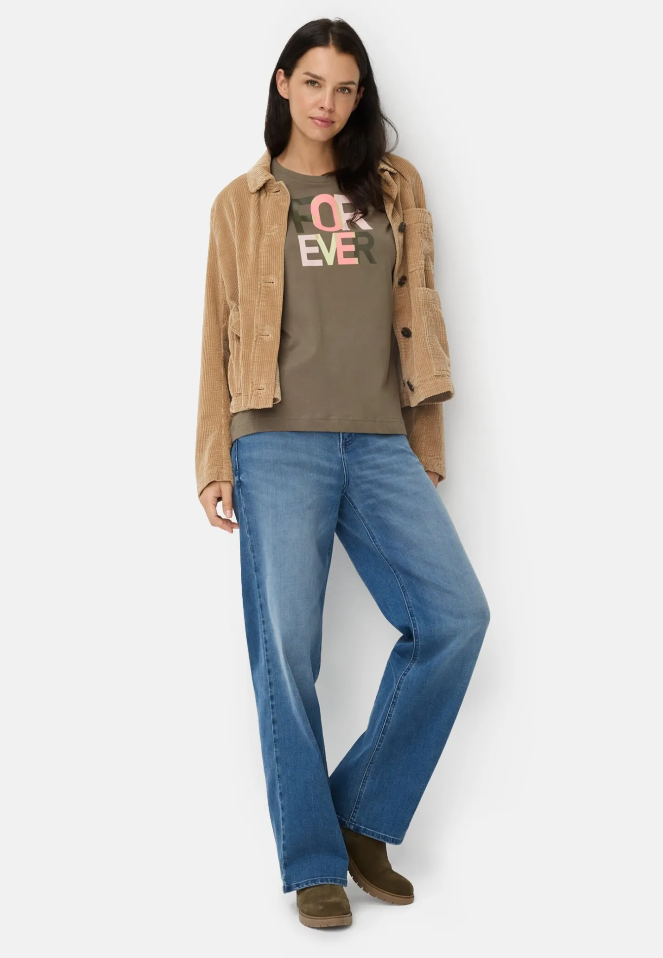 Damen Camel Active T-Shirts & Polos^T-Shirt aus reiner Baumwolle