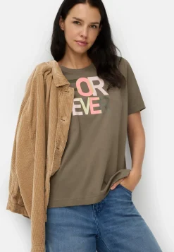 Damen Camel Active T-Shirts & Polos^T-Shirt aus reiner Baumwolle