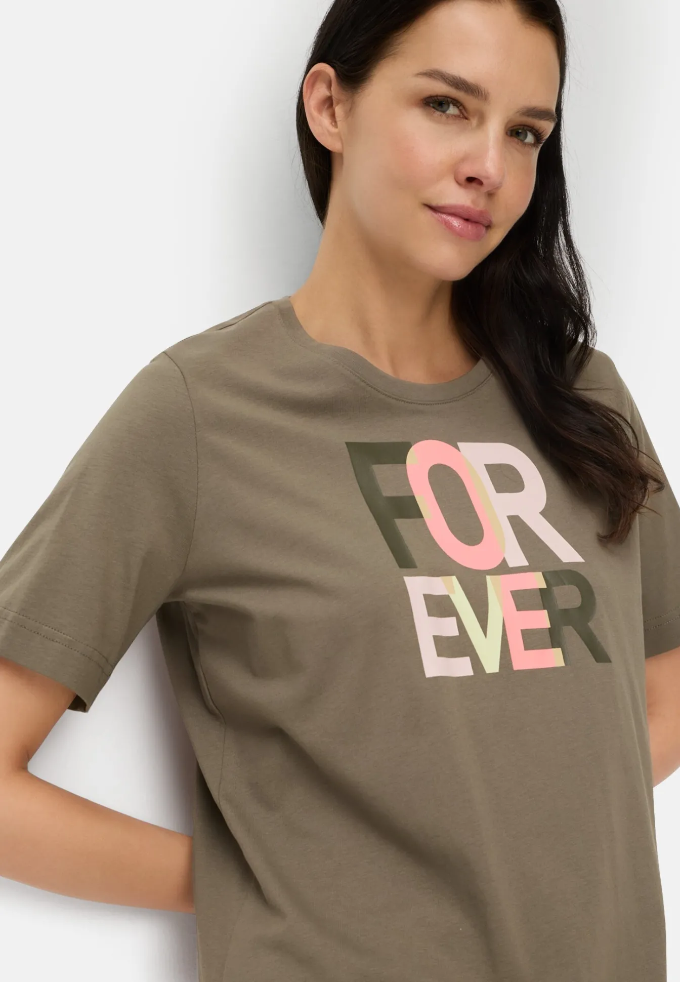 Damen Camel Active T-Shirts & Polos^T-Shirt aus reiner Baumwolle