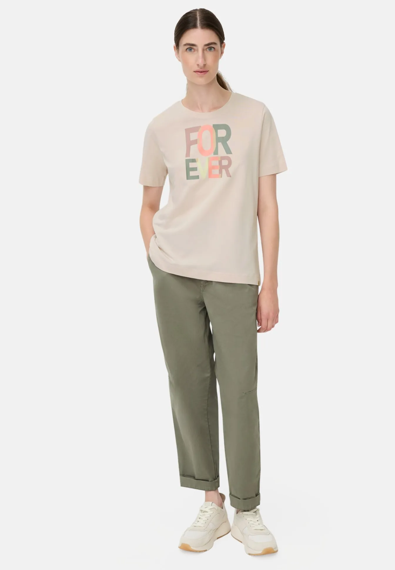 Damen Camel Active T-Shirts & Polos^T-Shirt aus reiner Baumwolle