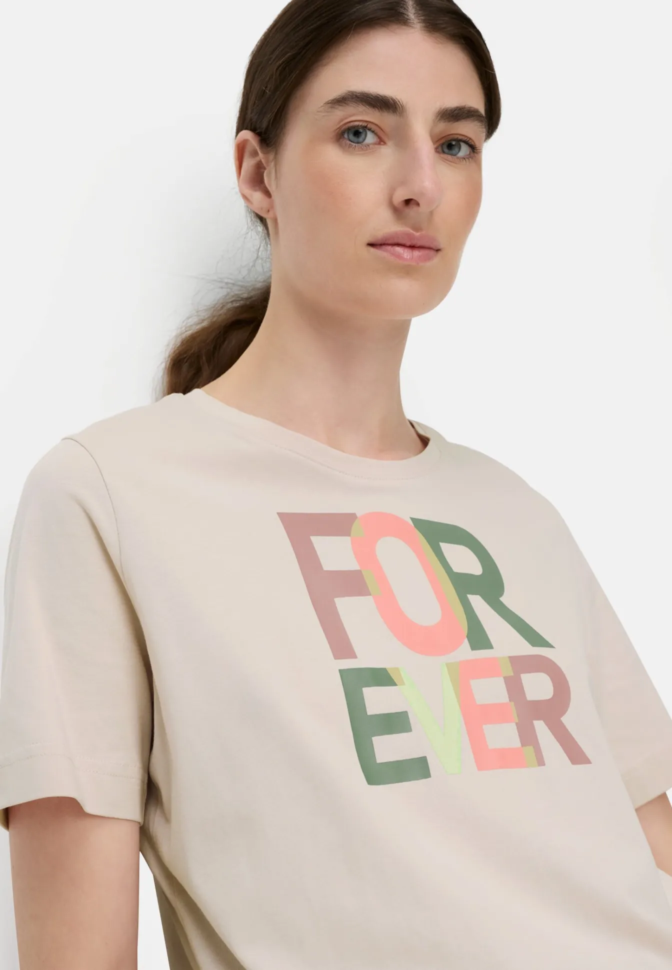 Damen Camel Active T-Shirts & Polos^T-Shirt aus reiner Baumwolle