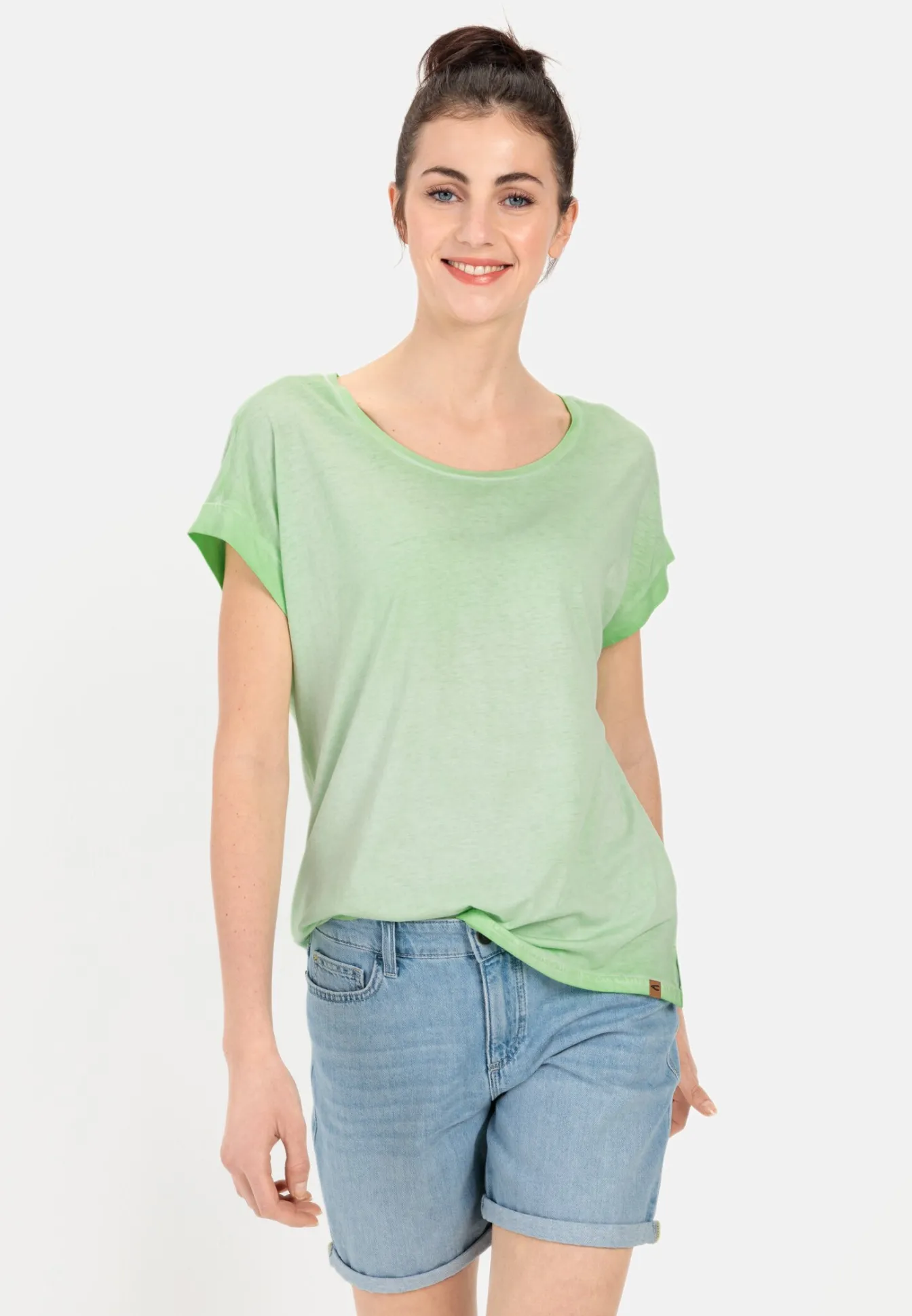 Damen Camel Active T-Shirts & Polos^T-Shirt aus softem Modal-Baumwollmix