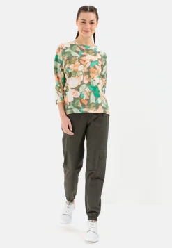 Damen Camel Active T-Shirts & Polos^T-Shirt mit Allover-Print aus Organic Cotton