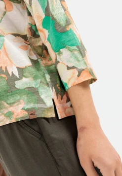 Damen Camel Active T-Shirts & Polos^T-Shirt mit Allover-Print aus Organic Cotton