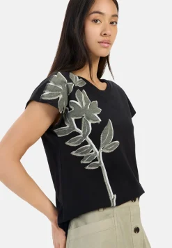 Damen Camel Active T-Shirts & Polos^T-Shirt mit Blumenprint aus Baumwolle