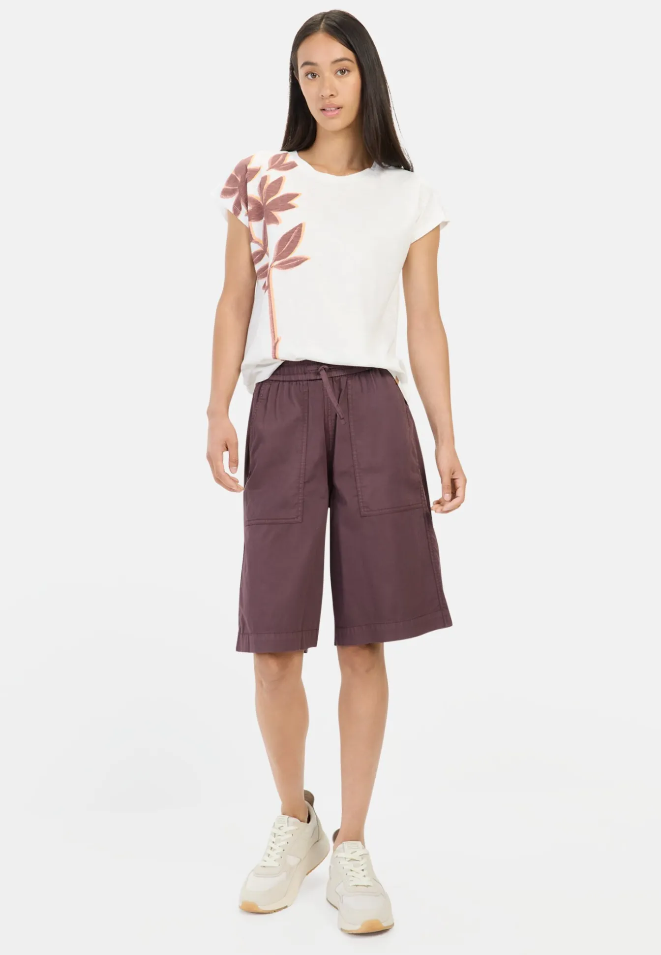 Damen Camel Active T-Shirts & Polos^T-Shirt mit Blumenprint aus Baumwolle