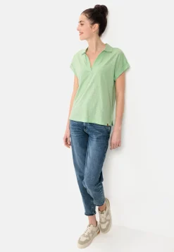 Damen Camel Active T-Shirts & Polos^T-Shirt mit Polokragen aus Organic Cotton