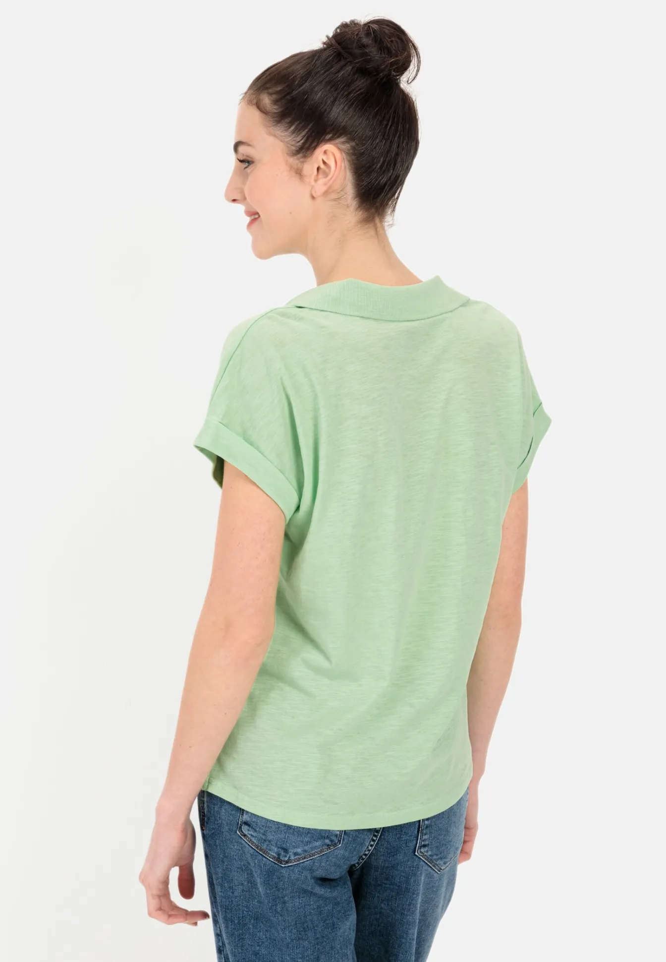 Damen Camel Active T-Shirts & Polos^T-Shirt mit Polokragen aus Organic Cotton