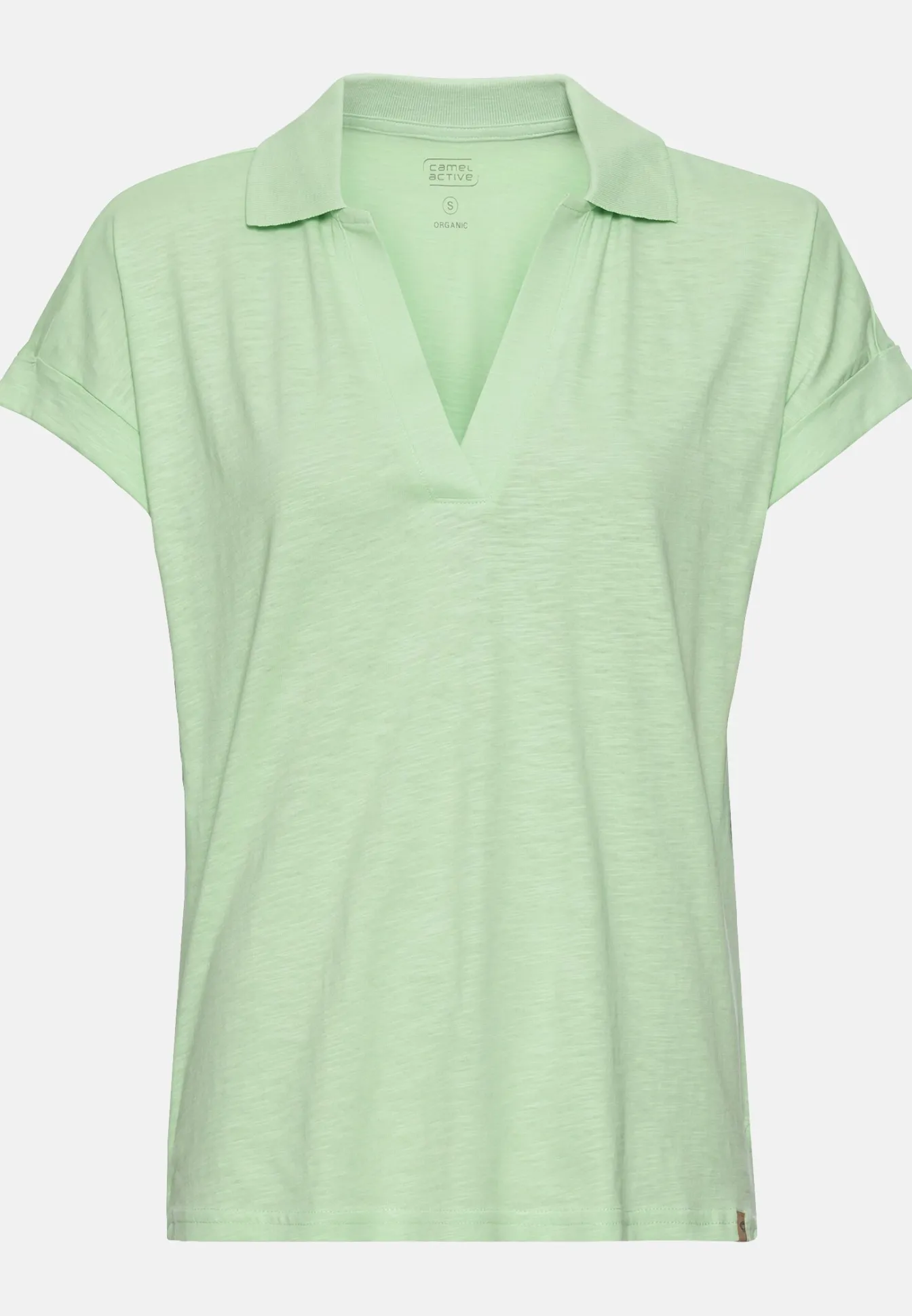 Damen Camel Active T-Shirts & Polos^T-Shirt mit Polokragen aus Organic Cotton
