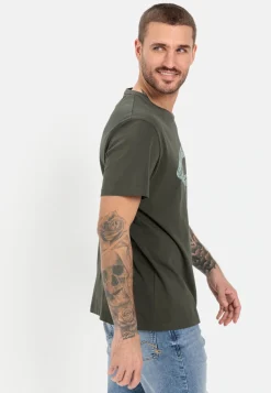 Herren Camel Active T-Shirts & Polos^T-Shirt mit Print aus nachhaltigem Organic Cotton