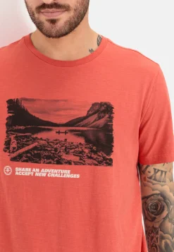 Herren Camel Active T-Shirts & Polos^T-Shirt mit Print aus nachhaltigem Organic Cotton