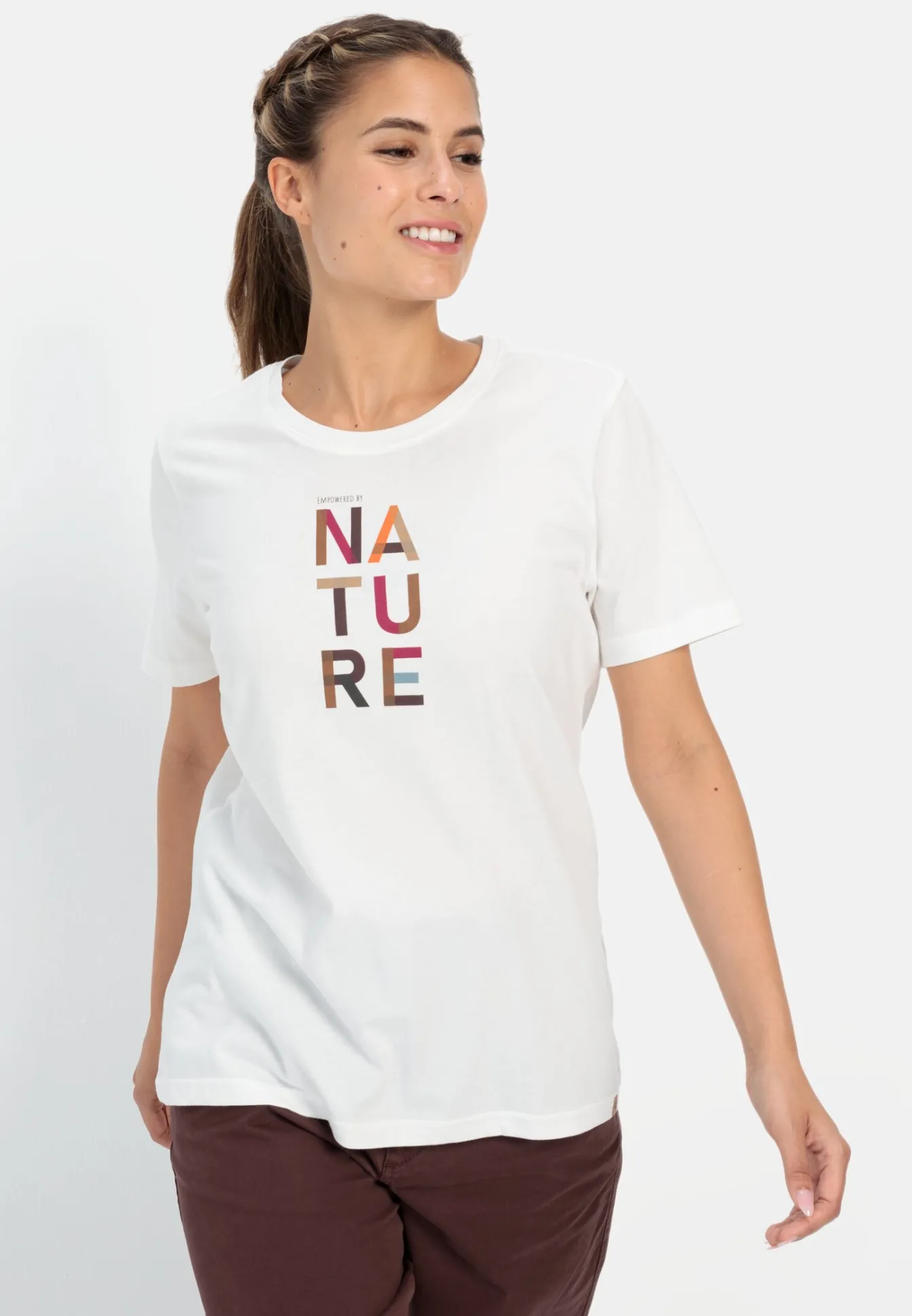 Damen Camel Active T-Shirts & Polos^T-Shirt mit Print aus nachhaltigem Organic Cotton