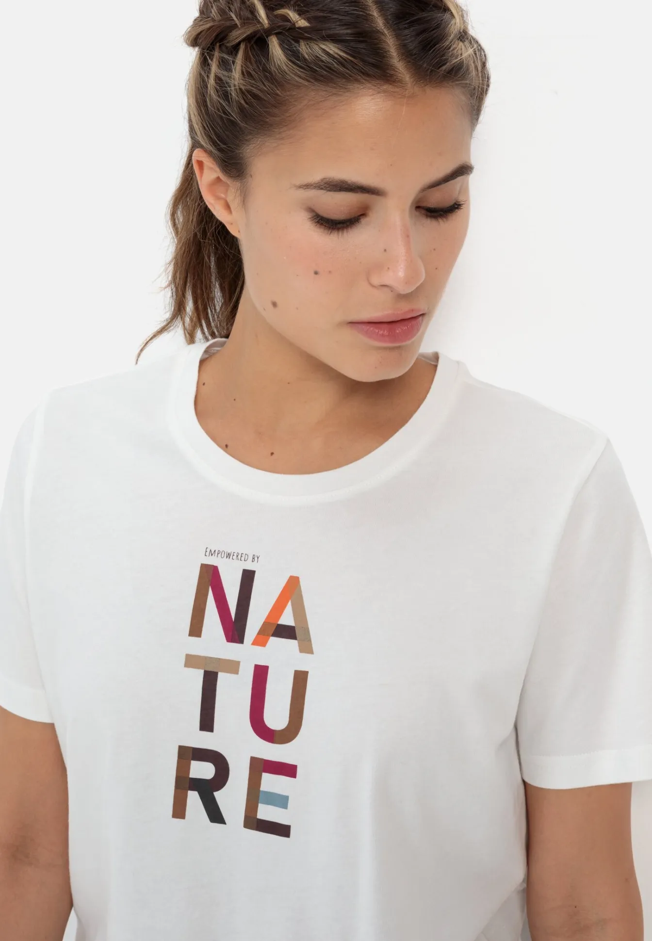 Damen Camel Active T-Shirts & Polos^T-Shirt mit Print aus nachhaltigem Organic Cotton