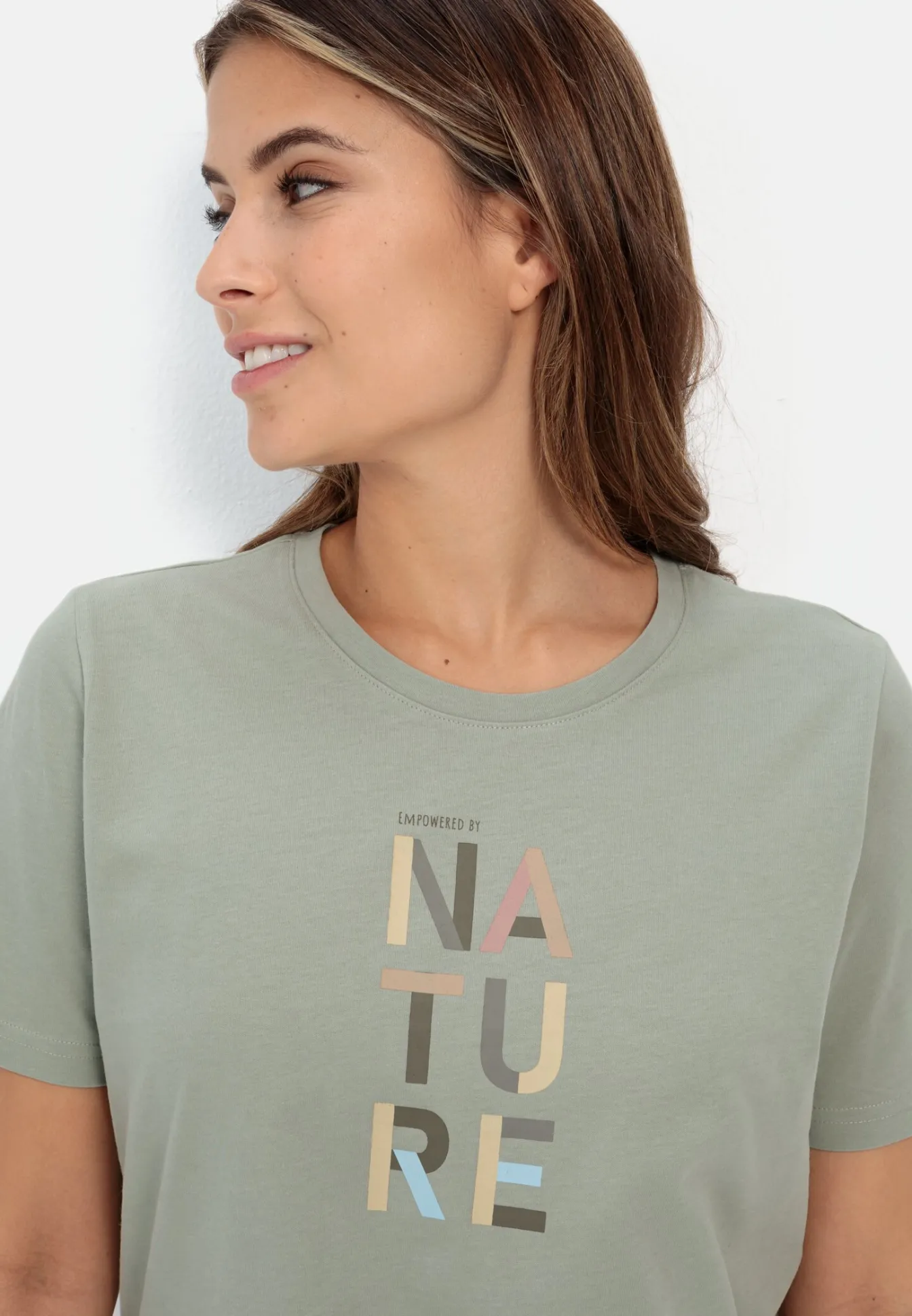 Damen Camel Active T-Shirts & Polos^T-Shirt mit Print aus nachhaltigem Organic Cotton