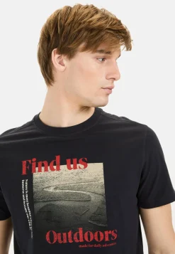 Herren Camel Active T-Shirts & Polos^T-Shirt mit Print aus Organic Cotton