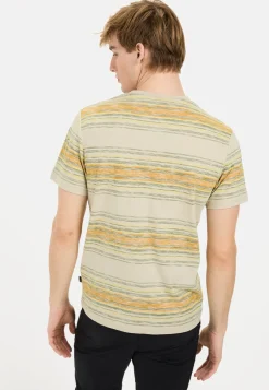 Herren Camel Active T-Shirts & Polos^T-Shirt mit Streifenmuster aus Baumwolle