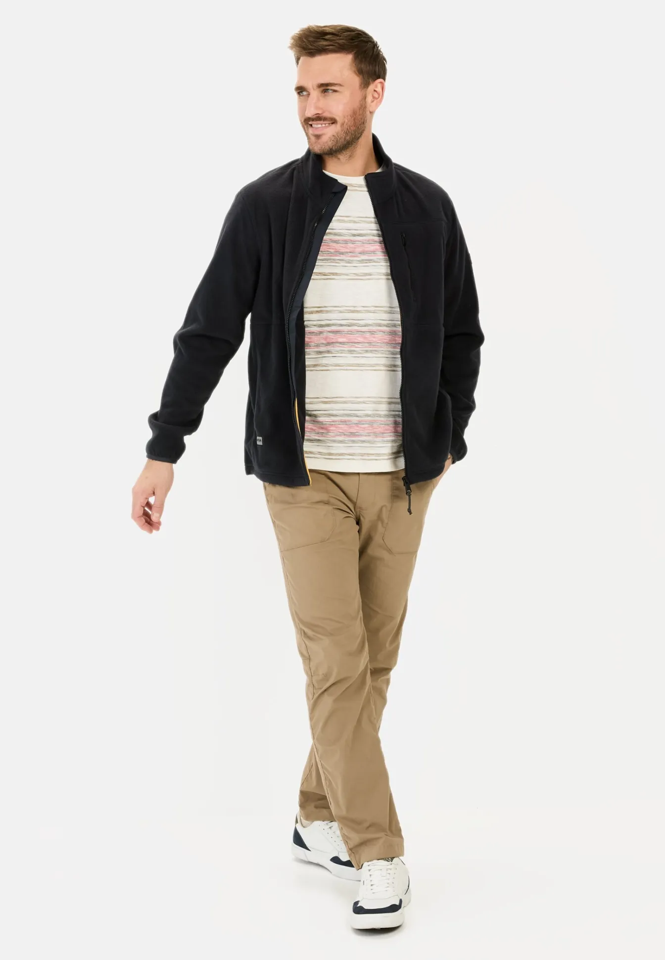 Herren Camel Active T-Shirts & Polos^T-Shirt mit Streifenmuster aus Baumwolle