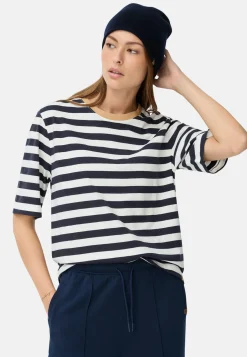Damen Camel Active T-Shirts & Polos^T-Shirt mit Streifenmuster