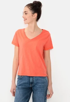 Damen Camel Active T-Shirts & Polos^V-Neck T-Shirt aus Organic Cotton