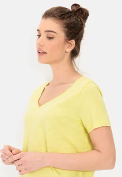 Damen Camel Active T-Shirts & Polos^V-Neck T-Shirt aus Organic Cotton
